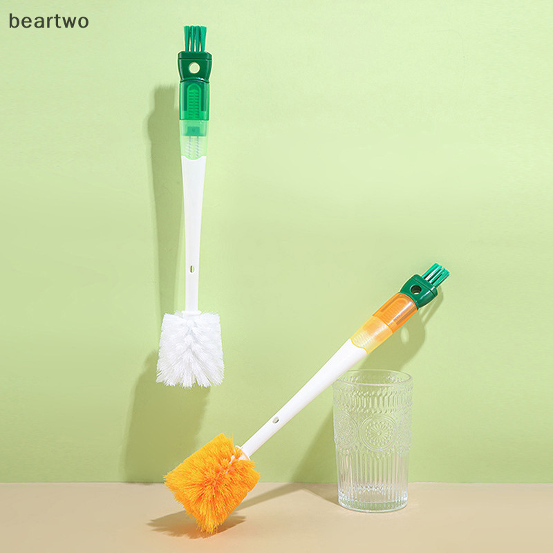 < Beartwo > Bàn chải làm sạch bình nước 5 trong 1 Bình làm sạch cốc Bàn chải giặt Dụng cụ làm sạch nhà bếp Phụ kiện nhà bếp Đẹp