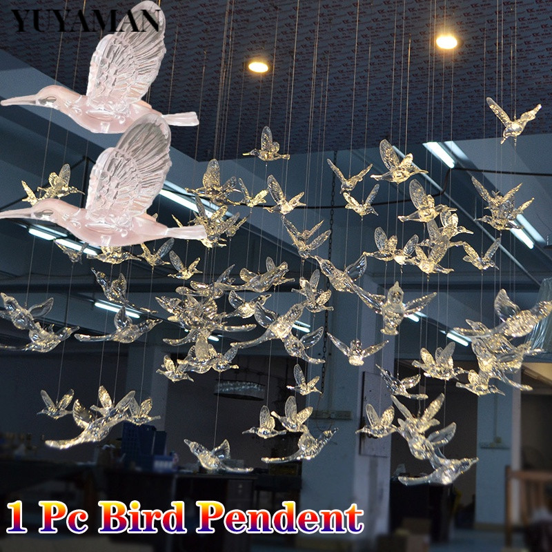 Wanshan Crystal Clear Acrylic Bird Ornaments/Bird Christmas Tree