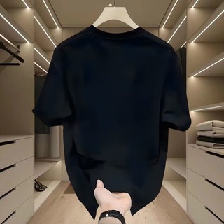 Áo thun nam Gksss tay ngắn thiết kế mới với áo sơ mi ngắn tay cổ tròn cotton nguyên chất in hình