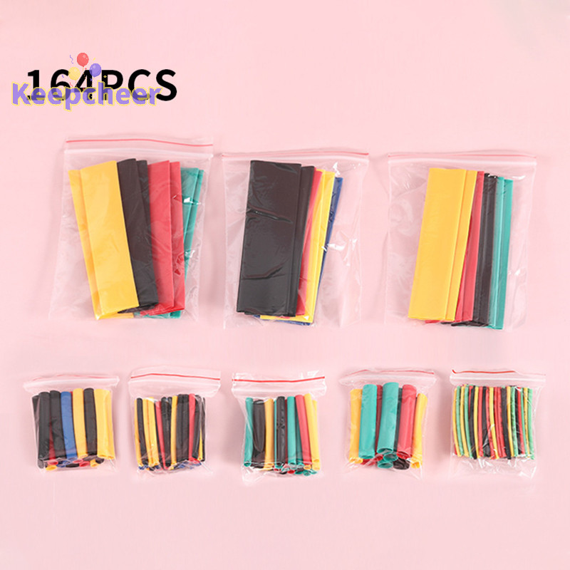 [Keepcheer] 328 CÁI Ống co nhiệt cách nhiệt Polyolefin Ống bọc dây Các loại Ống co lại Bọc dây cáp Bộ tay áo nóng [Mới]