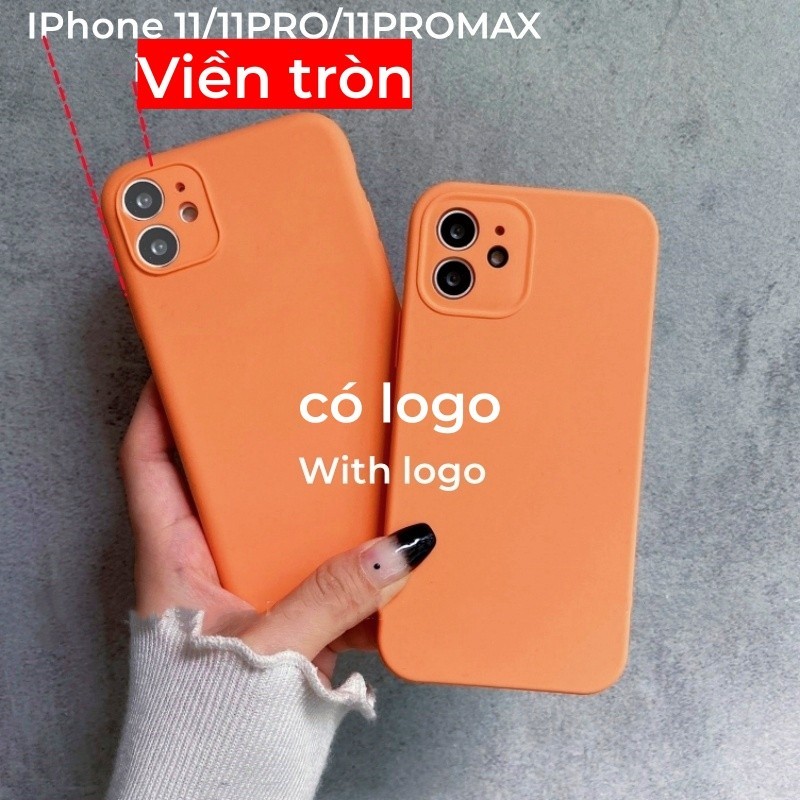 Ốp Silicon Màu Cam Sâu Cho iPhone 17 / 16 / 15 / 14 / 13 / 12 / 11 / Pro max / Plus Chống Rơi Bảo Vệ