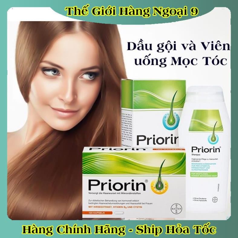 Dầu gội Priorin giúp mọc tóc dành cho tóc rụng yếu và mỏng - Nội địa Đức Đủ Bill