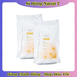 [Mẫu mới] Bông tẩy trang Pháp Tetra Medical Carrés de Cotton 600 miếng an toàn lành tính mềm mịn