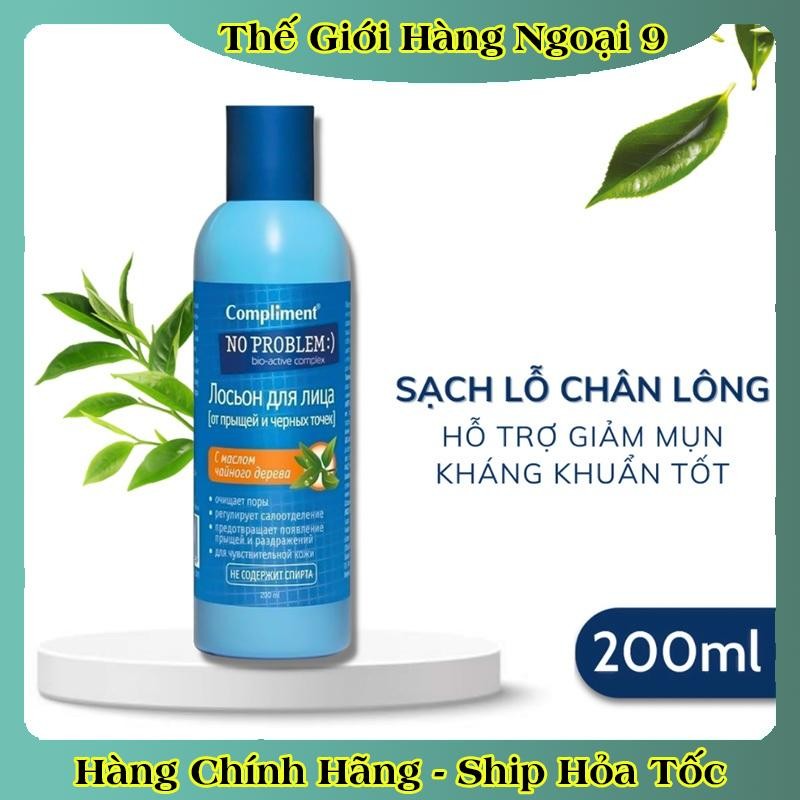 Toner BHA Compliment No Problem làm sạch sâu, kiềm dầu, giảm mụn, mờ thâm 200ml của Nga