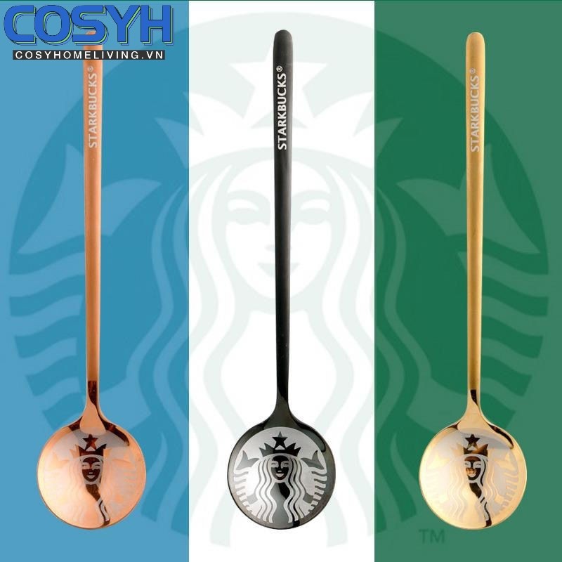 [Cosyh 0821] Thìa Inox Phong Cách Châu Âu Cà Phê Starbucks Thìa Tráng Miệng