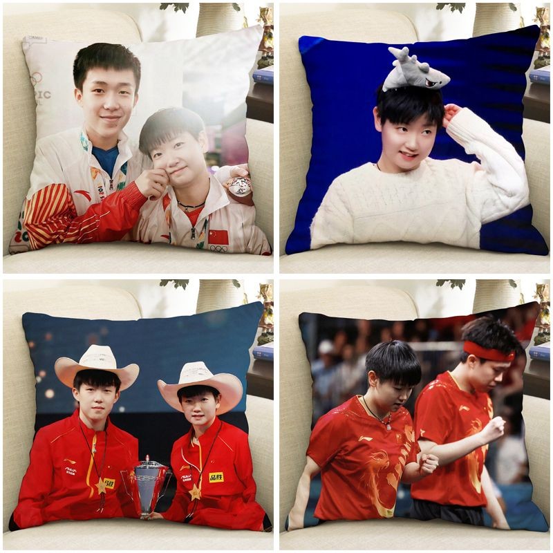 ✨Sản phẩm mới✨Sato King Chuqin Sun Yingsha Gối Sofa Gối Đệm Xe Thắt Lưng Quà Tặng Sinh Nhật Gối Vuông✨Sự kiện✨