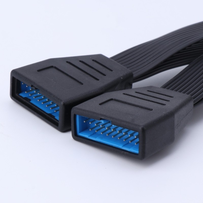 BTM USB 3 0 19-Pin Header 1 đến 2 Bộ Chia Bo Mạch Chủ Cáp Hơn Độn Rộng 15CM