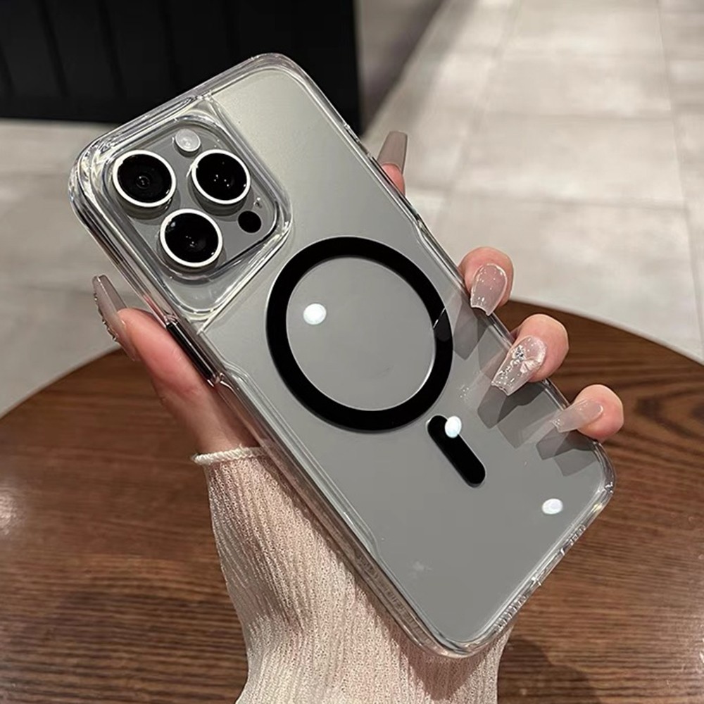 Ốp Điện Thoại Trong Suốt Từ Tính Trong Suốt Cho iPhone 16ProMax 16Pro 16Plus 15 14 13 12 11ProMax Bảo Vệ Toàn Diện Chống Sốc Bảo Vệ PC Bìa Cứng