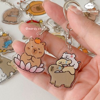 Dễ Thương Capybara Móc Khóa Hoạt Hình Đáng Yêu Schoolbag - Xưởng Én decor