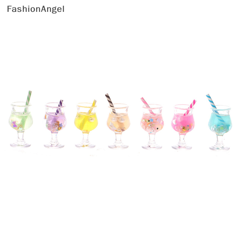 FashionAngel 2 Chiếc Cốc Uống Dạ Quang Giả Vờ Chơi Thực Phẩm Búp Bê Phụ Kiện Nhà Búp Bê TH
