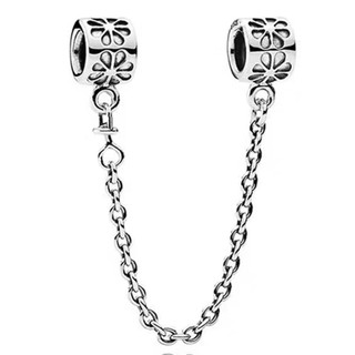 Spot goodss925 dây xích an toàn ngôi sao mặt trăng bạc Nhẫn hình trái tim tự làm chống rơi Vòng tay hình trái tim dây xích an toàn Hạt Gia đình cây