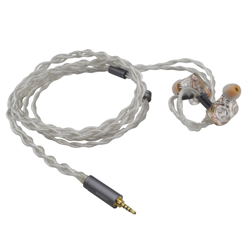 Juzear Cáp Limpid IEM 4Core 18 Awg 6N OFC Đồng Mạ Bạc 3.5 4.4mm Phích Cắm 2Pin Tai Nghe Nâng Cấp Cáp Bướm 41T