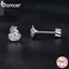 Bamoer Bạc 925 Moissanite Bông Tai Bông Tai Thiết Kế Hoa Hồng Món Quà Trang Sức Cho Nữ
