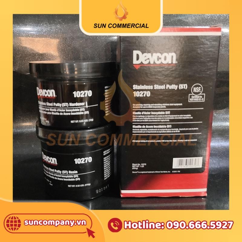 DEVCON STAINLESS STEEL PUTTY (ST) 10270, Keo công nghiệp hai thành phần ...