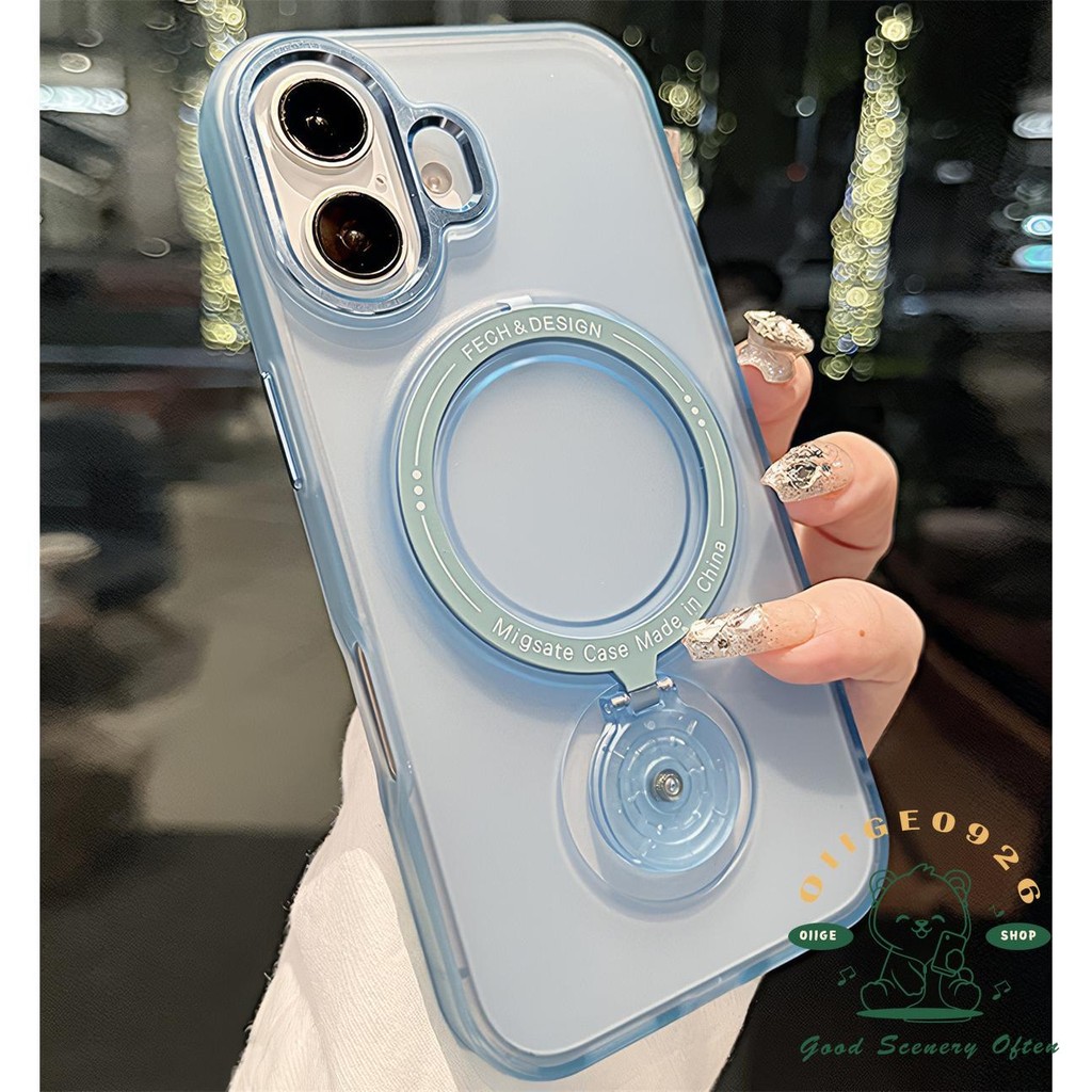【 Ốp lưng iphone16 】 Giá đỡ xoay ống kính kim loại Vỏ điện thoại iphone16 Pro Max 15 14 13 12 11 cho vỏ iPhone Vỏ mềm silicon TPU + PC chống sốc