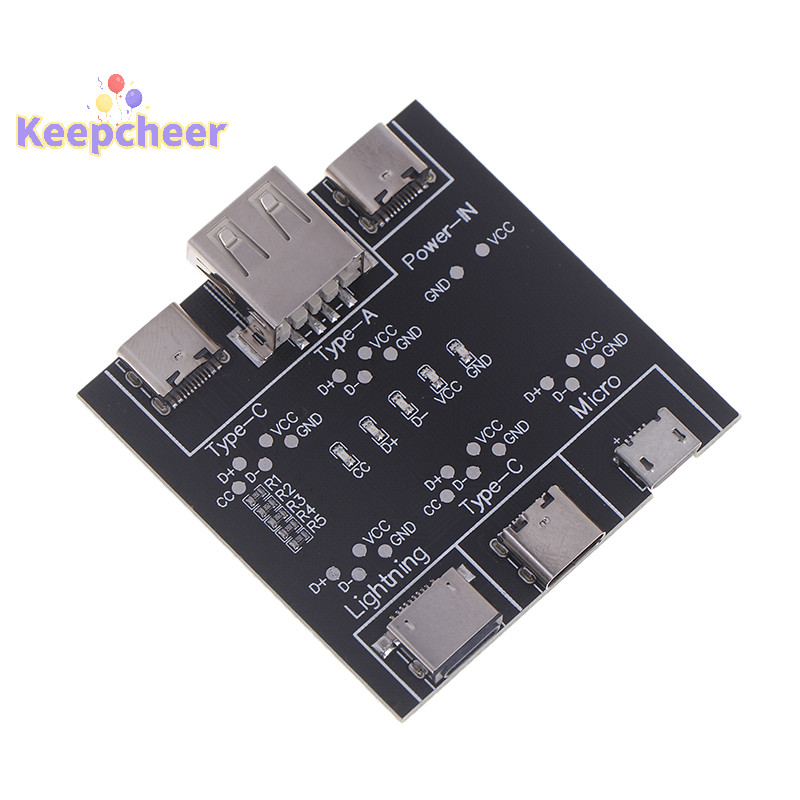 [Keepcheer] 1PC Cáp USB Bảng kiểm tra dòng dữ liệu Kiểm tra cáp Bộ kiểm tra cáp USB Chuyển mạch bật tắt ngắn mạch cho công cụ bảng kiểm tra Type-C [Mới]