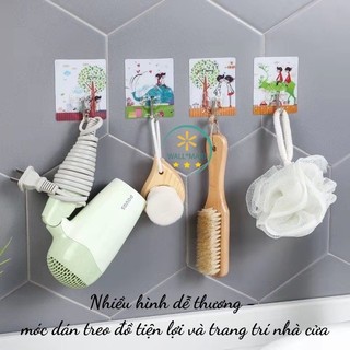Móc dán tường siêu dính hình 3d nhiều màu đẹp chịu lực tốt tiện dụng trong nhà #A26