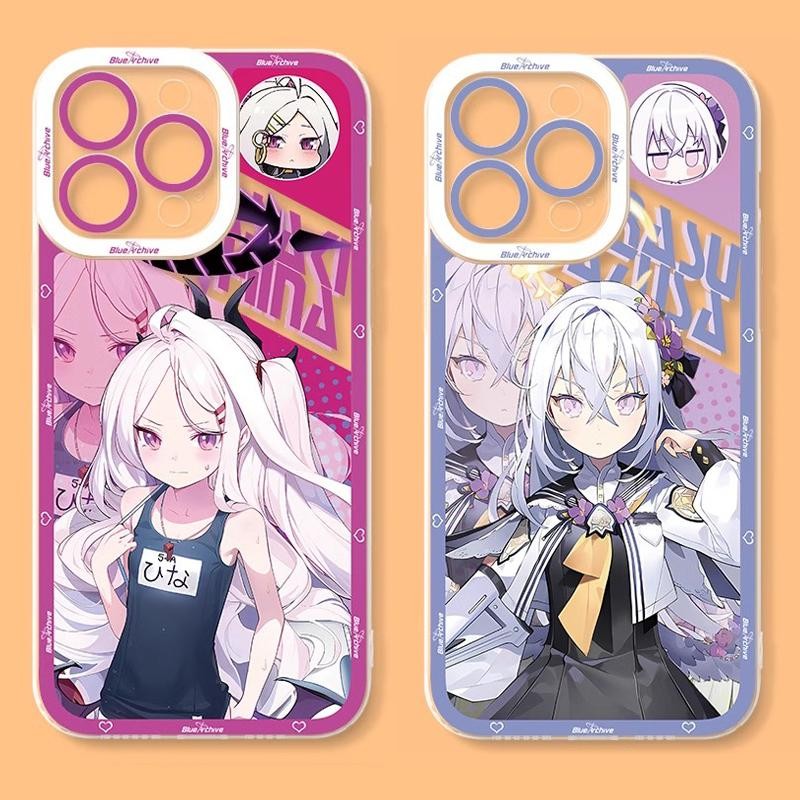 Anime Blue Archive Vỏ Điện Thoại Tương Thích Cho IPhone 11 14 15 16 Pro Max 14 15 16 Plus Vỏ Hoạt Hình Trong Suốt Chống Sốc Mềm Bảo Vệ Trong Suốt Vỏ Thời Trang TPU