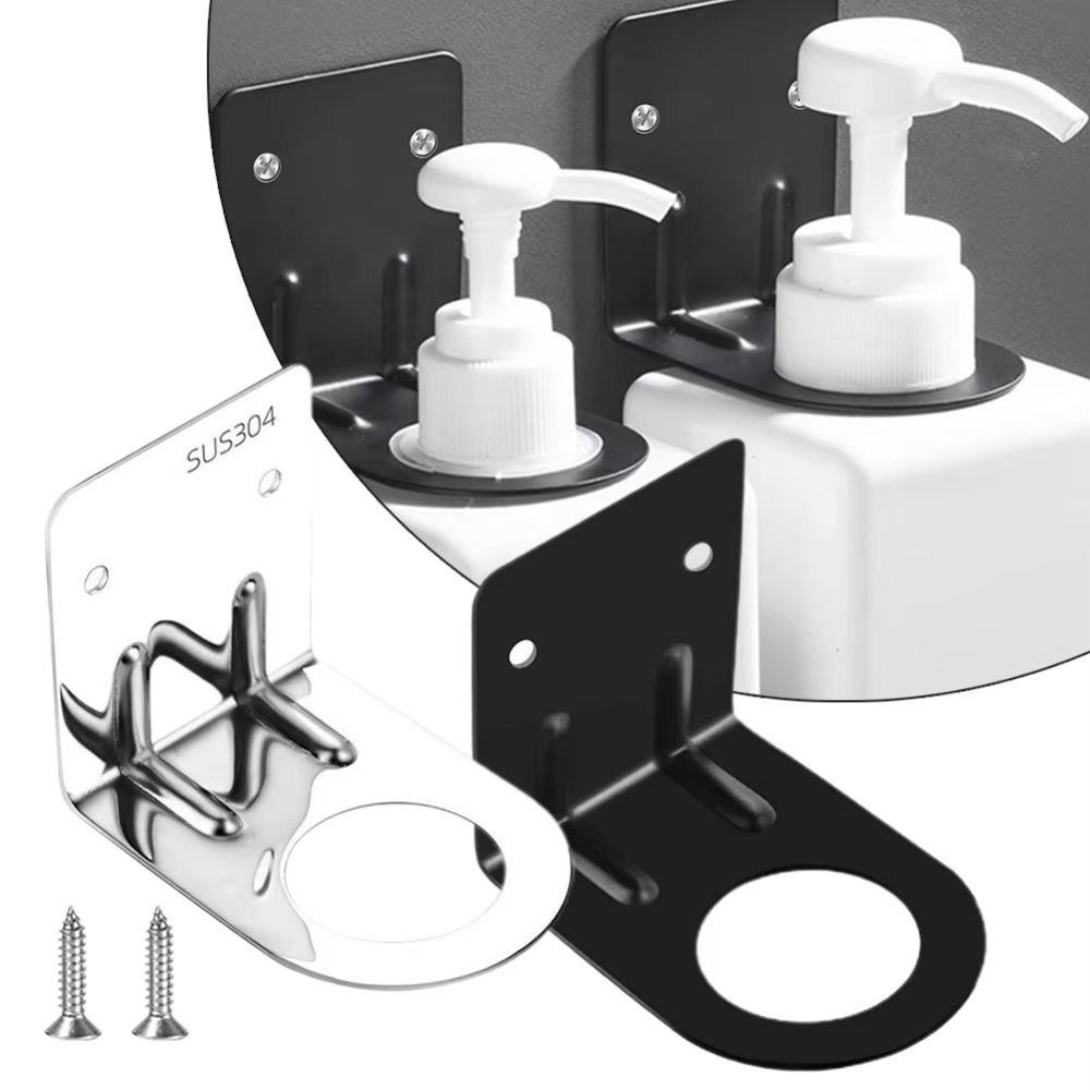 CHEESELY 2 Cái Giá Đựng Gel Tắm, Xà Phòng Inox Chất Lỏng Tổ Chức Dầu Gội Giá Đựng Chai, Móc Treo Tường Máy Khoan Treo Tường Móc Tổ Chức