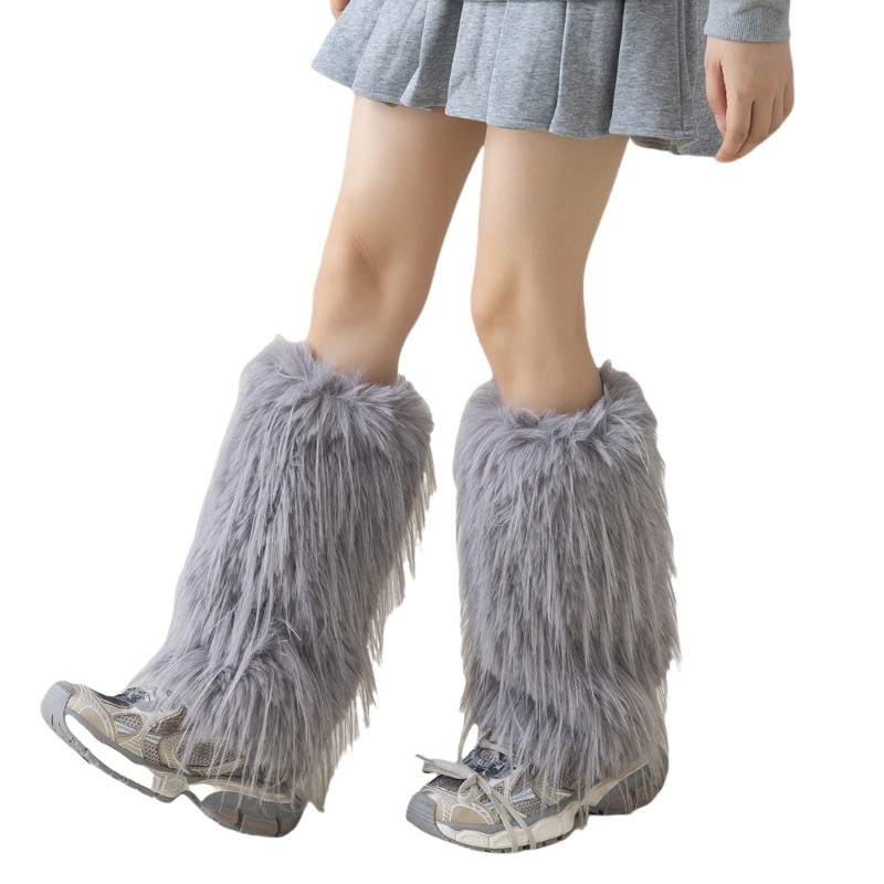 Woke Ladies Elegant Furry Plush Leg Warmers cho thời tiết lạnh và lớp sành điệu