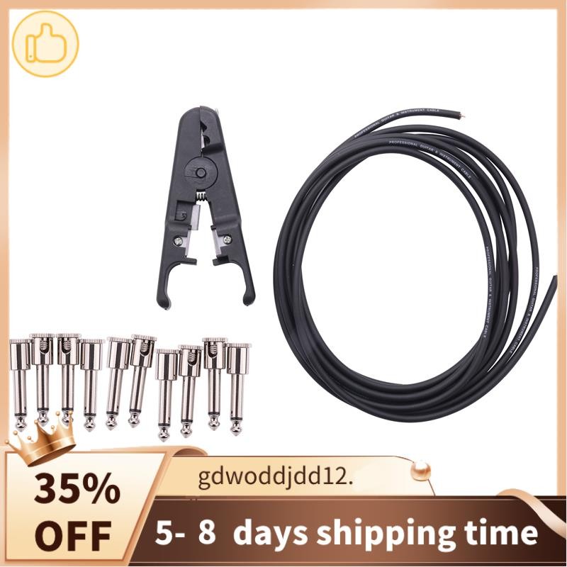 Superior 10Ft Guitar Solderless Pedalboard Cable Kit Góc Âm Thanh 6.35