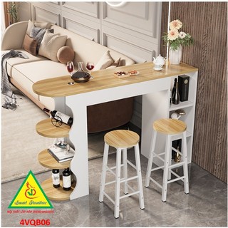 Quầy bar mini kiêm vách ngăn phòng khách nhà bếp 4VQB06 ( Không ghế )- NỘI THẤT LẮP RÁP VIENDONGADV