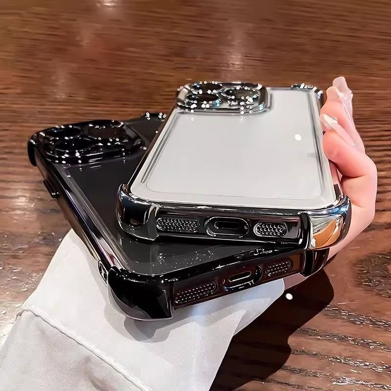 Ốp Lưng Trong Suốt Mới Cho iPhone X XS Max XR 7 8 Plus 7P 8P SE Túi Khí Chống Rơi Trong Suốt Mềm Chống Sốc Vỏ Điện Thoại Ống Kính Phim Bảo Vệ