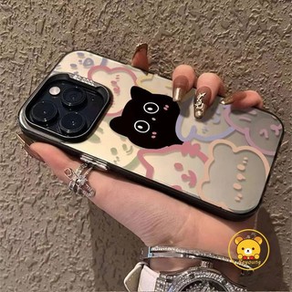 Ốp Điện Thoại Mèo Đen Vui Nhộn Cho OPPO Reno 12 Pro 12F 11F 11 Pro 10 Pro Plus 9 Pro 8 Pro 8T 8Z 7Z 7 Pro Lite 6 Pro 5F 5 Lite 5G 4G Vỏ Hoạt Hình Dễ Thương Matte Chống Sốc