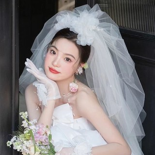 Lưới Mạng Lưới Mũ Đội Đầu Cô Dâu Cổ Giấy Chứng Nhận Nhớ Đám Cưới Phụ Kiện Tóc Đề Nghị Lông Tơ Gạc Ảnh Đạo Cụ Phụ Kiện 10.12