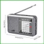 Đài phát thanh sóng ngắn AM/FM di động sạc lại, nghe thời tiết, âm thanh rõ
