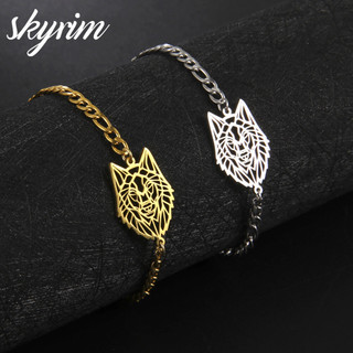Skyrim Nam Nữ Vòng Tay Sói Mặt Dây Chuyền Titan Thép Không Gỉ Trang Sức Thời Trang Quà Tặng