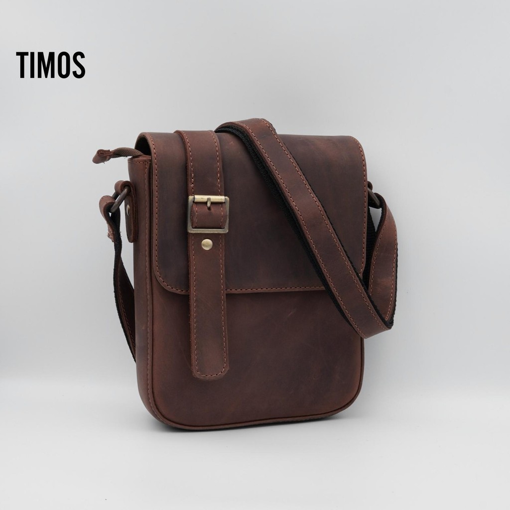 [ Da bò thật ] Túi đeo chéo nam DB12, chất liệu da bò, form dáng trẻ trung. Kích thước 23 × 17 × 5 cm