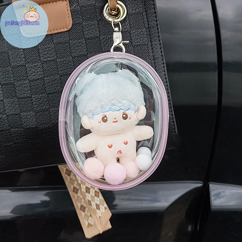 Pufangbliss 10CM Sang Trọng Doll Out Bag PVC Trong Suốt Búp Bê Cotton Hiển Thị Trong Suốt Túi Bảo Quản Trong Suốt Cho Anime Hoạt Hình Búp Bê VN