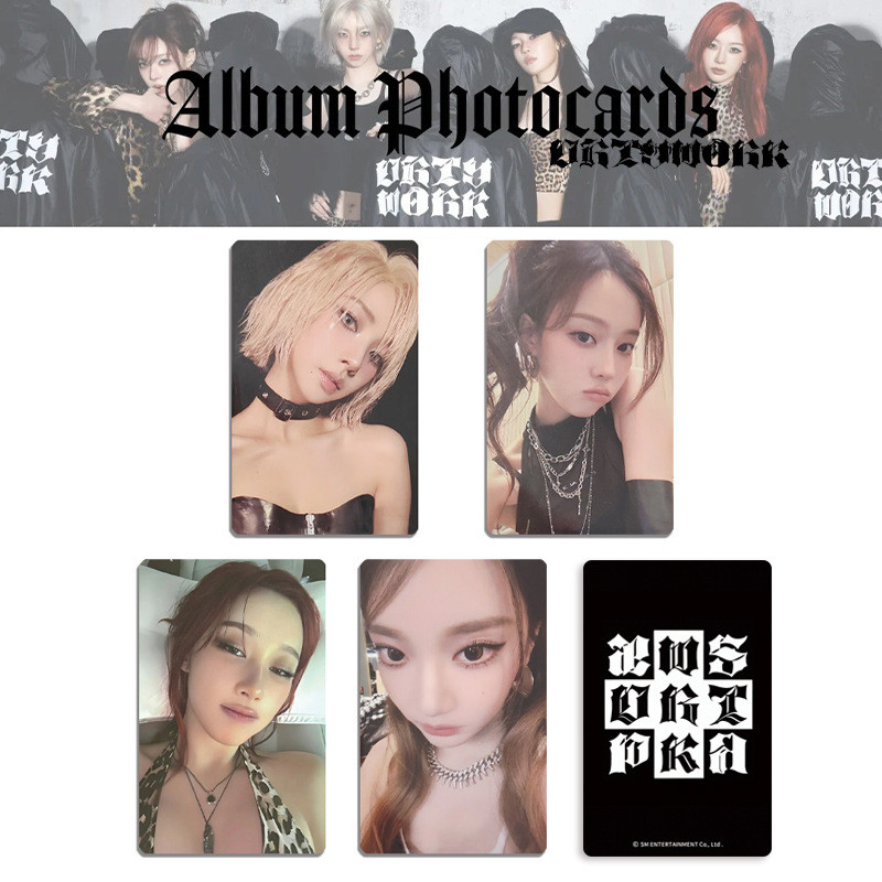 HK1 4 Cái / bộ Thẻ AESPA KARINA LOMO Album Đơn Dirty Work Bưu Thiếp Bộ Sưu Tập Ngôi Sao Ngoại Vi KH1
