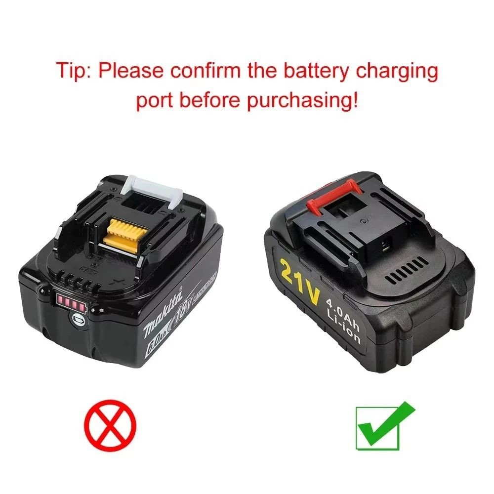 YMIFI 1 Bộ Sạc Nhanh Pin Lithium, 2 Cách EU / US Cắm Pin Sạc, Phụ Kiện Dụng Cụ Sạc Nhanh 3A Cho Makita 18V 21V Pin BL1415 / 1815 / 1830 / 1850