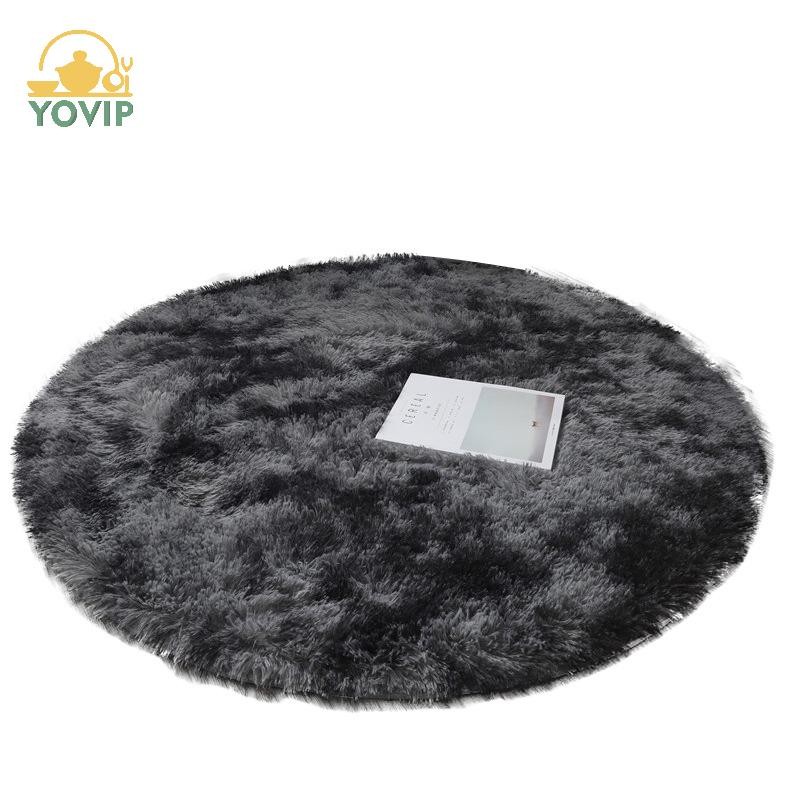 YOVIP Sang Trọng Tròn Mềm Mại Giả Da Cừu Khu Vực Thảm Len Có Thể Giặt Thảm Đầu Giường VN