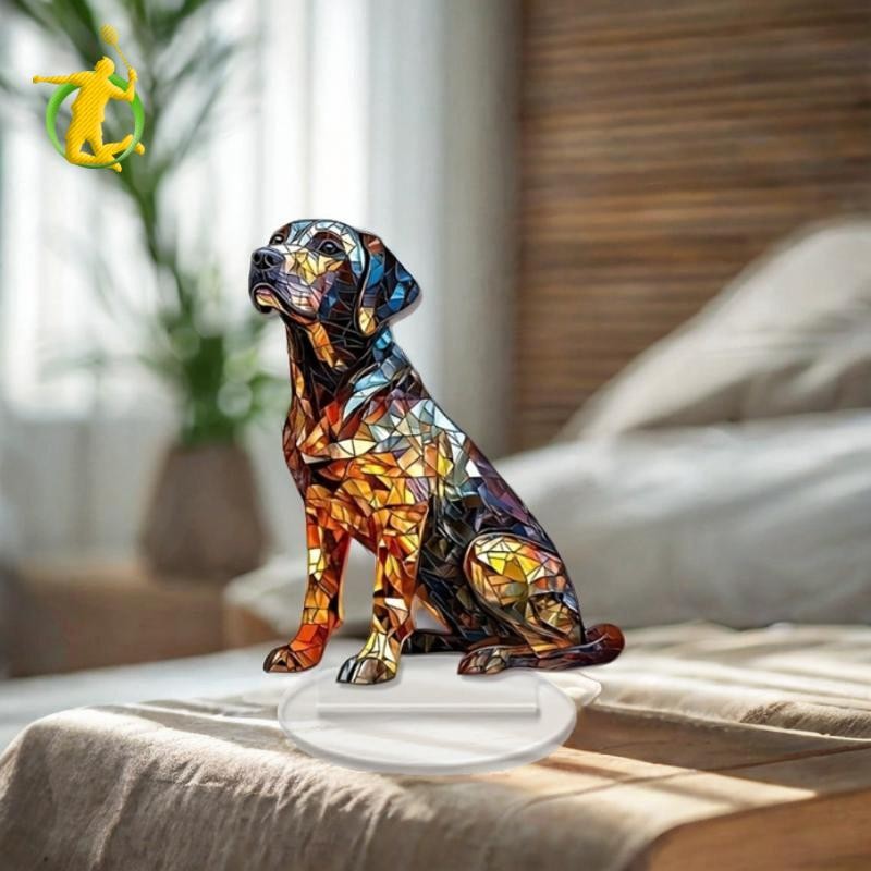 Nhà Bếp Tinh Tế Acrylic Labrador Chó Trang Trí Độc Đáo DIY Trang Trí Để Bàn Trung Tâm Động Vật Trang Trí Cho Ngày Lễ Kệ Trưng Bày Góc Nhà