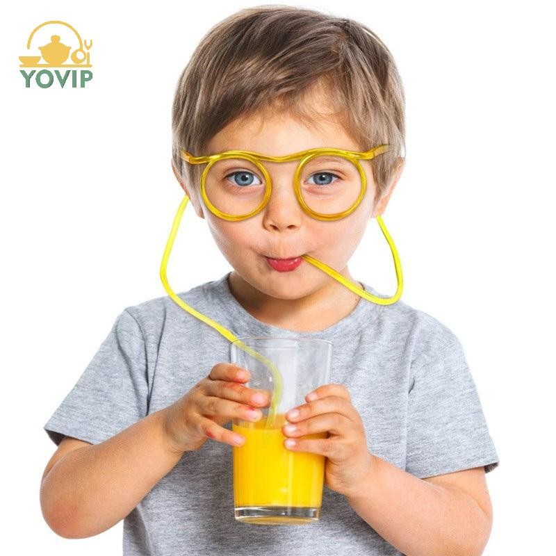 YOVIP Ống Hút Ngộ nghĩnh Kính PVC Mềm Ống Hút Uống Linh Hoạt Trẻ Em Dự Tiệc Tiếp Liệu Thanh Tiếp Liệu Phụ Kiện Đồ Chơi Sáng Tạo VN