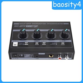 Bộ khuếch đại tai nghe âm thanh nổi 8 kênh Amp 3 giắc cắm đầu vào cho micrô Tai nghe Điện thoại thông minh Loa hoạt động