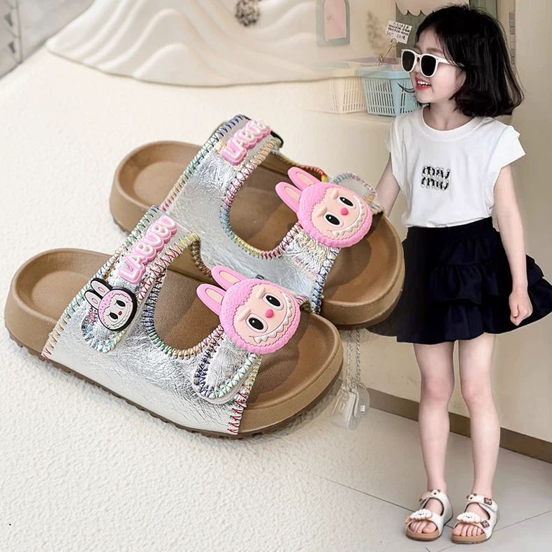 Labupu Bé Gái Dép Mặc Ngoài Mùa Hè Phong Cách Mới Cho Bé Gái Thời Trang Dép Đi Chơi Dép Chống Trơn Trượt Đế Mềm