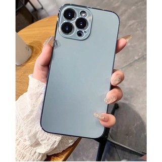 Ốp PC mờ mạ màu xanh Far Peak cao cấp cho IPhone 16 15 14 11 13 12 Pro Max 14 Plus Vỏ bảo vệ ống kính thủy tinh trọn gói