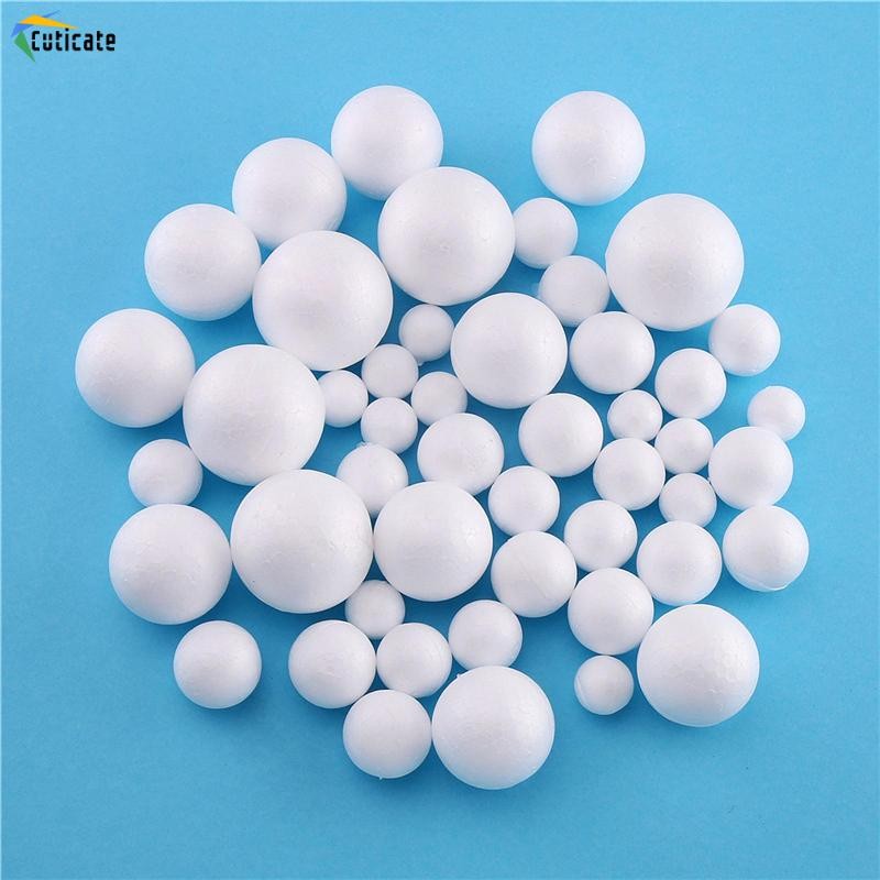 48 Chiếc Bóng Xốp Trắng Polystyrene Bóng Trẻ Em Thủ Công 6 Kích Cỡ Tròn Cho
