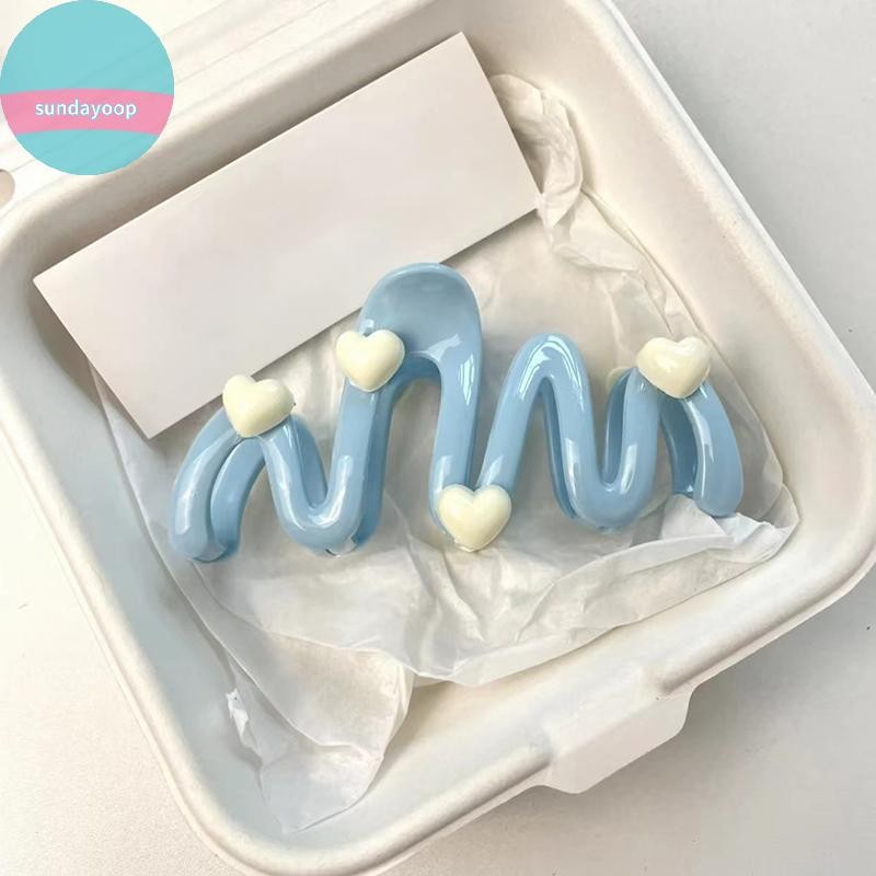 Sund Dễ Thương Đơn Giản Trái Tim Sóng Ngọt Ngào Đa Năng Lớn Dành Cho Nữ Cô Gái Thời Trang Kẹp Tóc Phụ Kiện Quà Tặng VN