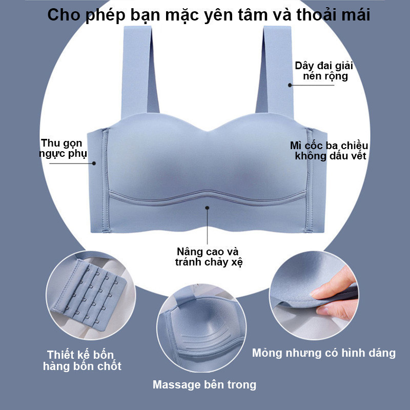 Áo ngực không gọng chống chảy xệ không lộ viền,mặc thoải mái