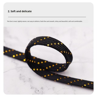 1 Cặp Dây Vàng Sang Trọng Dây Giày Đế Bằng Giày Thể Thao Dây Giày Rộng 7 Mm Dây Giày Phụ Kiện 60 / 100 / 120 / 140 / 160CM