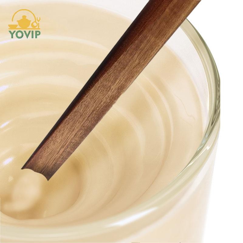 YOVIP 11 Inch Gỗ Bột Chua Bánh Mì Trộn Khuấy Dính Spurtle Gỗ Bột Đậu Nành Bánh Mì Dụng Cụ Làm Mái Chèo Khuấy Dính VN