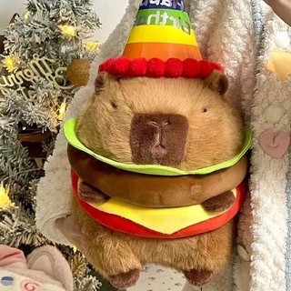 Kapibara Burger Guinea Pig Sang Trọng Đồ Chơi Búp Bê Dễ Thương Capybara Búp Bê Giường Ragdoll Quà Tặng Sinh Nhật Nữ