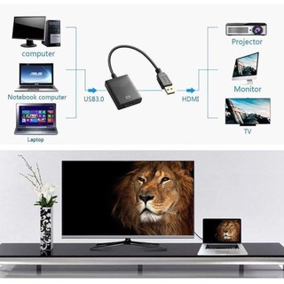Cáp chuyển đổi 2 trong 1 USB 3.0 sang HDMI 4K VGA Type C cao cấp đa năng tương thích rộng cho tivi máy chiếu laptop