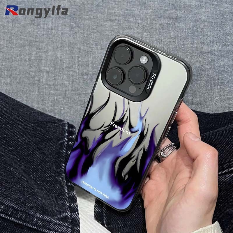 Ốp Điện Thoại Họa Tiết Ngọn Lửa Xanh Cho Huawei Honor X9C X9B X9A X9 X8A X8B X7C X7A X7B X6C X6B X5 Plus 50 SE Magic 7 6 5 Pro 4 Lite Vỏ Mát Chống Sốc Mặt Sau Mờ