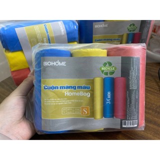 Túi rác tự huỷ sinh học Eco dạng cuộn nhiều màu, mùi hương dài và dai hơn 20%